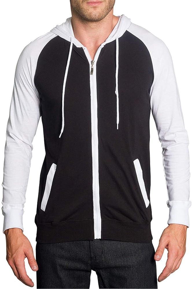 Amazon.com: VICTORIOUS Men's Raglan Lightweight Zip Up